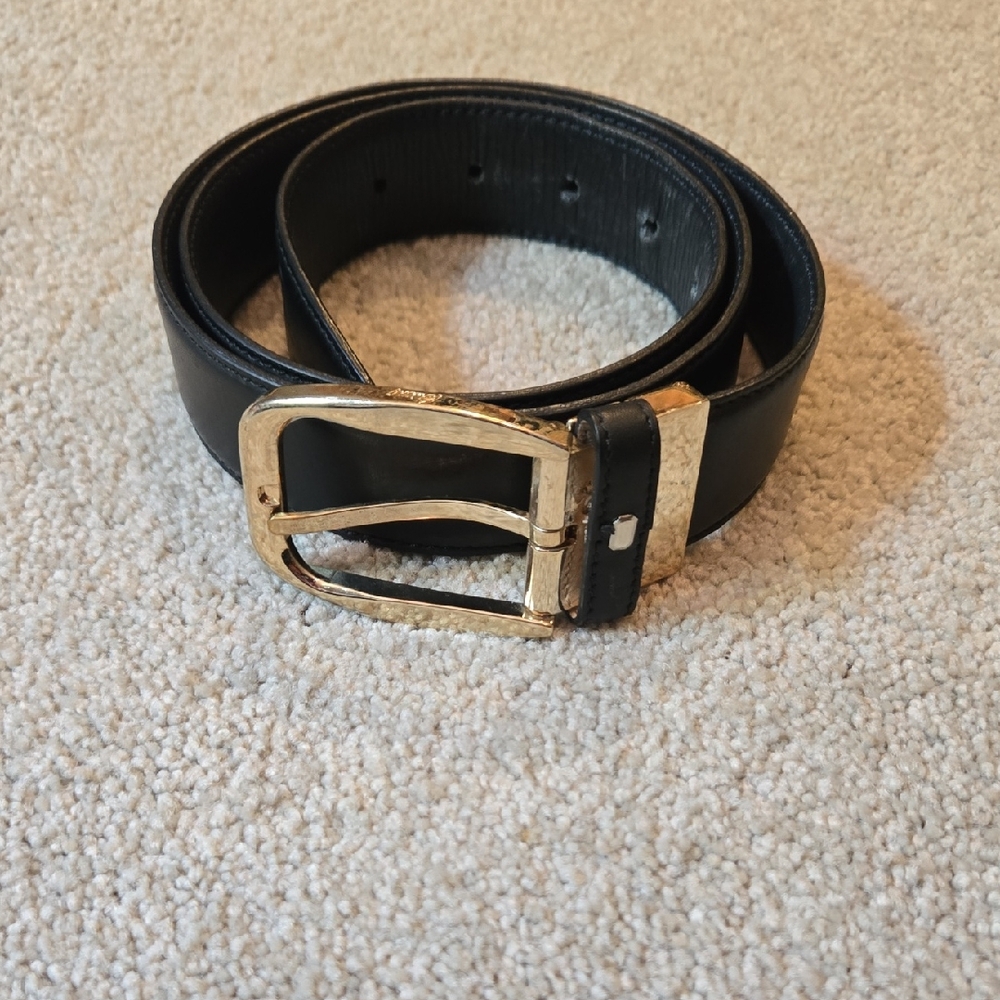 Brioni Belt With Gold Buckle